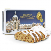 750g Original Dresdner Christstollen ® in weißer Geschenkdose