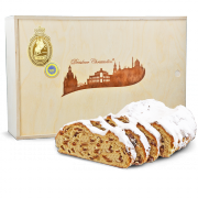 1000g Dresdner Christstollen in Premium Holztruhe