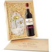 Präsentbox "Dresdner Stollen Dornfelder Rotwein"